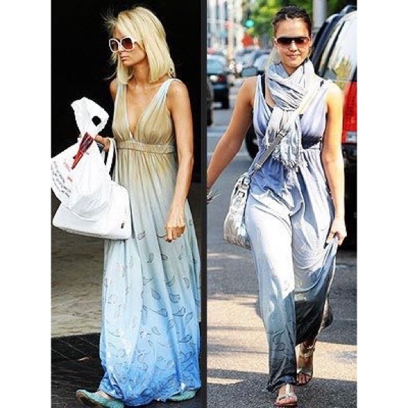 GYPSY 05 Yellow Ombre Organic Cotton V Neck Twist Strap Boho Summer Maxi Dress - Picture 3 of 13